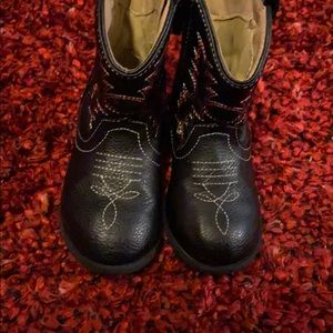 Little Boys Black Cowboy Boots